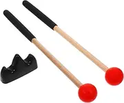 Kisangel 1 Set Drum Sticks Lightweight Tongue Drum Mallet Accessories with Ergonomic Handle for Easy Use for Beginners and Includes Display Bracket for Convenience