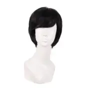 MapofBeauty Fashion Men Short Curly Hair Cosplay Wig () Black