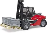 Bruder 42.9cm Linde HT160 1:16 Fork Lift w/Pallet/3 Cages Kids Vehicle Toy 4y+