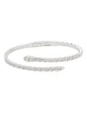 Mocha Snake Bangle - Silver