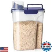 Komzon Rice Storage Container 10lb, Airtight Dry Food Cereal Containers Stora
