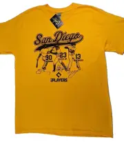 Padres T-Shirt Gildan Mens Large SS MLB Tatis Machado Facsimile Autograph