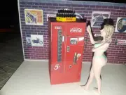 Bottle Coke Machine & One Case of Coke 1:24 Scale Diorama Accessory Items