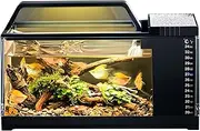 Moreeulsi Betta Fish Tank | Fish Tanks with LED Light Filter,Smart Temperature Monitoring Kit Quiet Pump for Clear Water Clarity, Desktop Accessories
