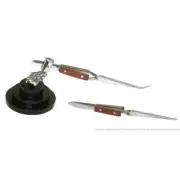 Third Hand Base & 2 Cross Lock Tweezers Jewelers Soldering Bench Tool Clamp