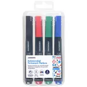 J.Burrows Antimicrobial Permanent Markers Bullet 4 Pack