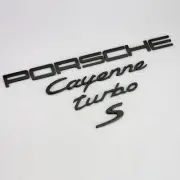4pcs Matte black PORSCHE Cayenne Turbo S Letters Rear Badge Emblem 95855968702