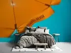 3D Yellow Sun Umbrella Wallpaper Wall Mural Removable Self-adhesive 203
