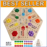 Classic 20" Marble Game – Fast Track Wahoo Board for 4-6 Players with 24 Marbles