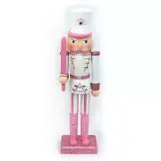 12" Pink Nutcracker Figure with Pink Sword – Hand painted wood Decoration