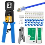 RJ45 Crimp Tool Kit Pass Through, Cat5 Cat5e Cat6 RJ45 Ethernet Gaobige 168
