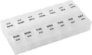Weekly Pill Organizer Box Case Holder Sorter Caddy 7 Day Am Pm Daily 2 Times