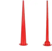Caulking Nozzle for Sausage Caulking Gun, Reusable Caulk Nozzle Applicator, Durable Epoxy Piston Caulk Cap, Replacement Extension Tool Supplies Applied in The Construction (Red-2Pack)