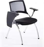 Comfortable Sunlounger,Arm Nesting Chair Folding Padded Office Reception Desk Chairs Foldable Chair,with A Multi-Function Writing Board,Easy Storage 55 X 58 X 85Cm