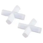 Magnetic Stir Bar Rod 35mm 1.38" Cross Shape PTFE Coating White 2Pack