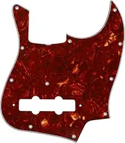 Musiclily Pro 11-Hole J Bass Pickguard for JPN Fender Japan 4-String Jazz Bass, 4Ply Vintage Tortoise