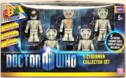 BBC Doctor Who 5 CYBERMEN COLLECTOR SET MINI/MICRO figs FIGURES+BASES SEALED NEW