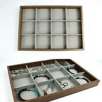 在飛比找樂天市場購物網優惠-開放飾品盒 12格木質收納盒【NAWA77】