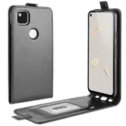 For Google Pixel 4a R64 Texture Single Vertical Flip PU Leather Protective Case,Card Slots, Photo Frame, Black