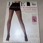 HUE SO SEXY BACKSEAM SHEERS Control Top PANTYHOSE Hosiery Size-2 BLACK Italy