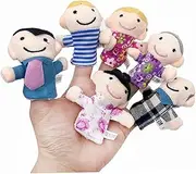 2Sets Family Finger Puppets Educational Hand Puppets for Early Learning Kindergarten Role Play and Imaginative Play Compact Design for Home and School Use