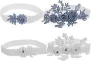 [BESTYASH] Bridal Thigh Ring Garters Set of 4 Lace Rhinestone Garters for Wedding Homecoming and Special Occasions