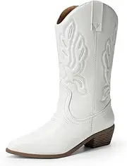 [DREAM PAIRS] Cowboy Boots for Women with Pointed Toe, Women's Cowboy Boots with Heel