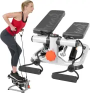 Steppers for Home Exercise – Low-Impact, Full Body Workout, with Resistance Band
