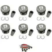 6X 81.01MM PISTON & RING FOR VW AUDI PORSCHE 3.0 TDI AMAROK TOUAREG CRC CRT CLT