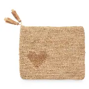 Aerin Raffia Zip Pouch