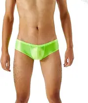 [Generic] Men Bathing Suits Swimwear Men's Sexy Fashion Swimwear Underpant Bodybuild Gradient Trunks Beach Swimming Short Elastic Boxer Swimwear Mens Swim Trunks with Mesh Liner