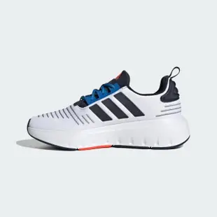 【adidas 愛迪達】運動鞋 童鞋 中童 大童 SWIFT RUN23 J 黑白藍 IE9993