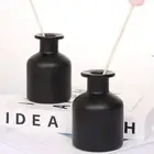2 Glass Reed Diffuser Bottle 200ml, Black, with lid