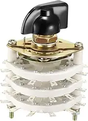 uxcell 6P5T 6 Pole 5 Position 3 Deck Band Channel Rotary Switch Selector with Knob
