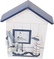 GANAZONO 1Pc Pine Key Storage Box Multi Functional Key Holder with Mediterranean Design Decorative Entryway Storage for Keys and Trinkets Material