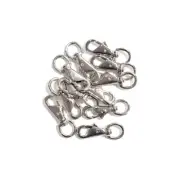 1/2 Inch Purse Lobster Clasp Swivel Snap Hook, zinc die cast, nickel (15 pieces)