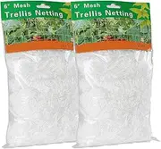 Trellis Netting ValueHall 2 Pack Heavy-Duty Polyester Plant Trellis Netting for Climbing Plants Plant Support Vine Climbing Hydroponics for Fruits Vegetables Fit in Indoor & Outdoor V7K03（5x15FT）