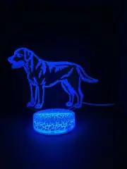 Dog 3D Night Light Multi Color Changing Illusion Lamp For Children Kids