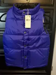 NWT PUMPKIN PATCH Boys Zip up Puffer Vest Size 10 Electric Blue 34.99