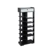 Costway 12 Tier Shoe Rack Storage Organizer Shelf Stand Hallway Office Living Room Black