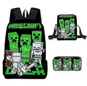 Minecraft Primary And Secondary School Schoolbags Minecraft Game Peripheral Backpack Three-piece Set high quality 4 pencil case