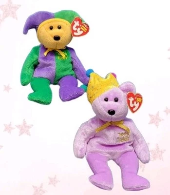 APRIL FOOL & JOKESTER Set of 2 TY Beanie Babies - Both are MWMT'S!