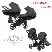 JUNAMA BASIC DUO SLIM BABY KIDS STROLLER PUSHCHAR TWIN PRAM DOUBLE 2in1