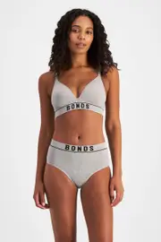 [Bonds] Bonds Women's Bloody Comfy™ Period Retro Hi Hi Moderate Brief in Heritage Grey Marle Size: 12, Moisture-Wicking 12 Heritage Grey Marle