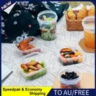AU 6 Pack 16 Oz Freezer Storage Containers Reusable Soup Containers BPA Free Lid
