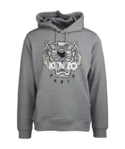 Tiger embroidered relaxed hoodie S,XL,M Black