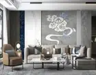 3D Marble Clouds Texture Grey Self-adhesive Removeable Wallpaper Wall Mural
