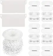 ORFOFE 1 Set Vertical Blind Replacement Parts Plastic Curtain Accessories with Bead Chain and Connector Clips for Easy Installation and Use