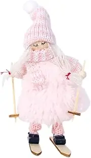 Christmas Decorations Skiing Ornament Plush and Woolen Safe Hanging Decoration for Home Party