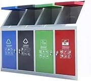 Outdoor Trash Can Outdoor Bins Stainless Steel Commercial Large Park Community Classified Waste Bins Outdoor Fruit Bins Outside Garbage can